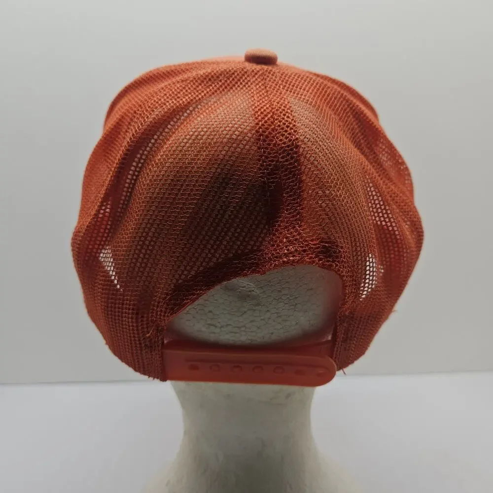 Bass Pro Shops Gone Fishing Hat Bright Orange Mesh Logo Snapback - Picture 3 of 7